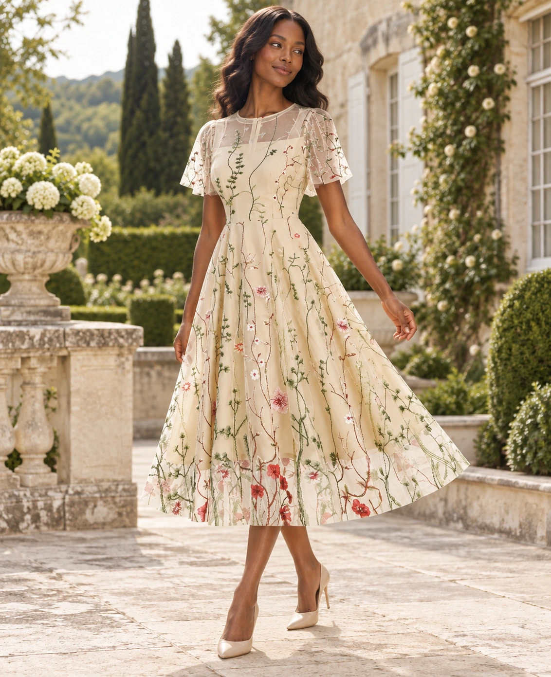 50s Floral Dress