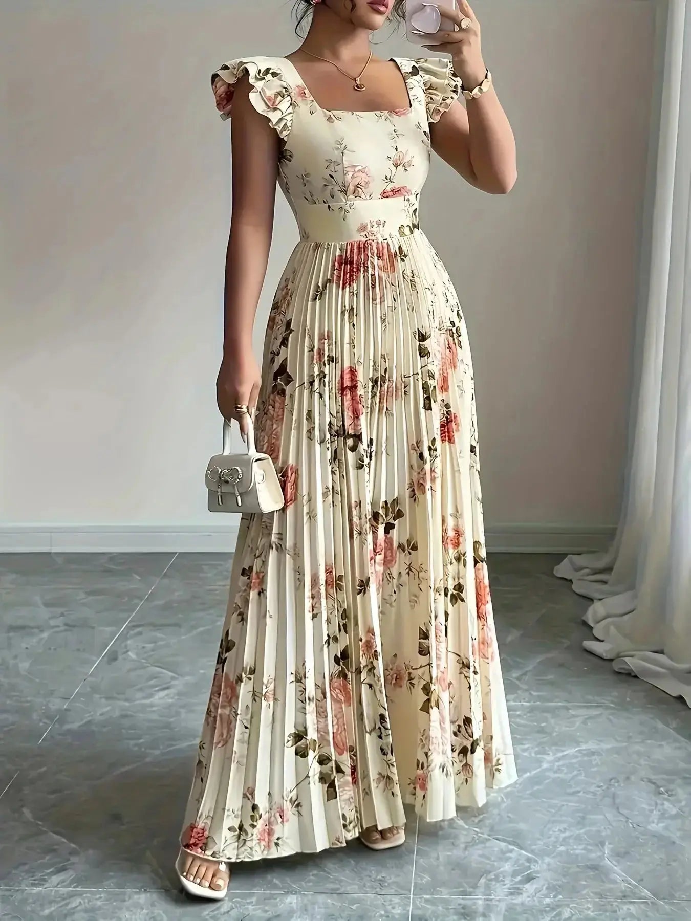 Blumenkleid Hochzeitsgast
