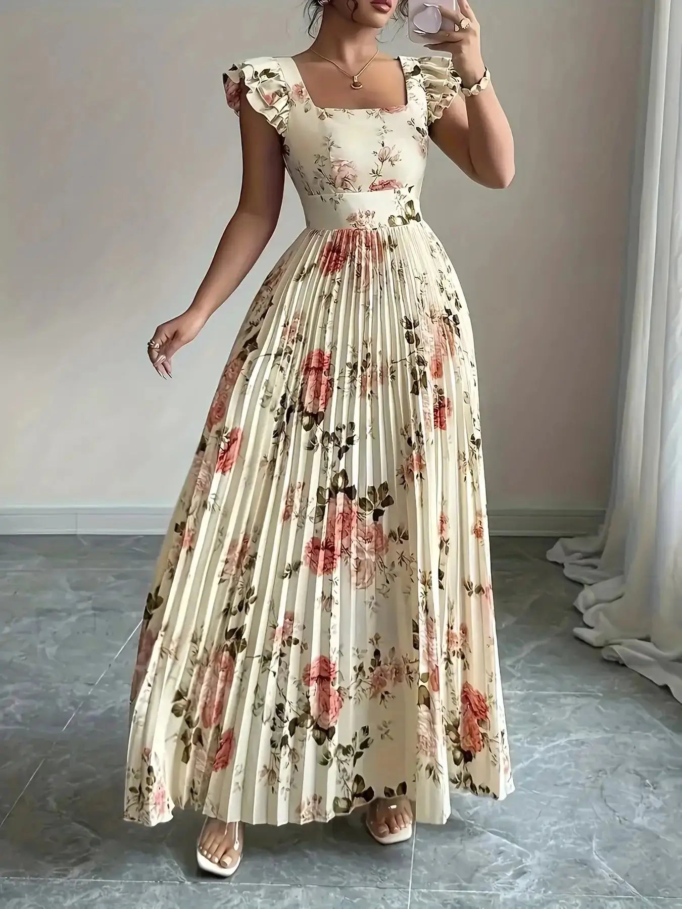 Blumenkleid Hochzeitsgast