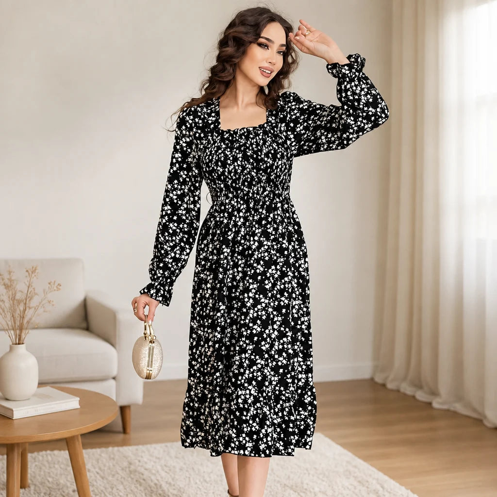 Blumenkleid Langarm