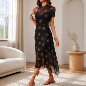 Dark Floral Dress
