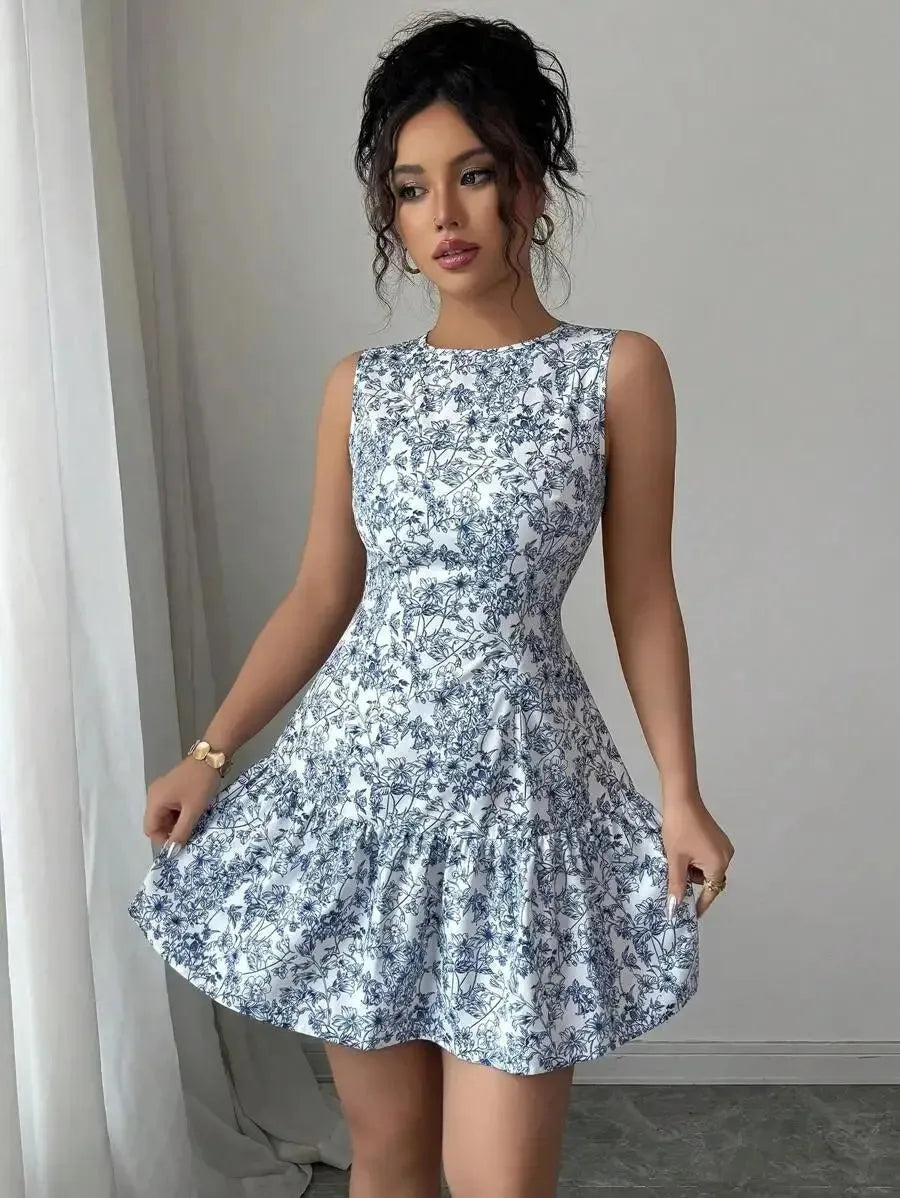 Dress Blue Flowers