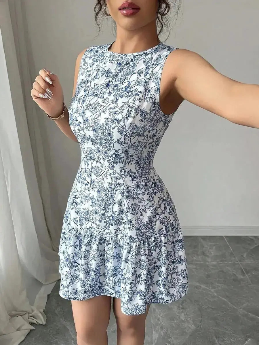 Dress Blue Flowers