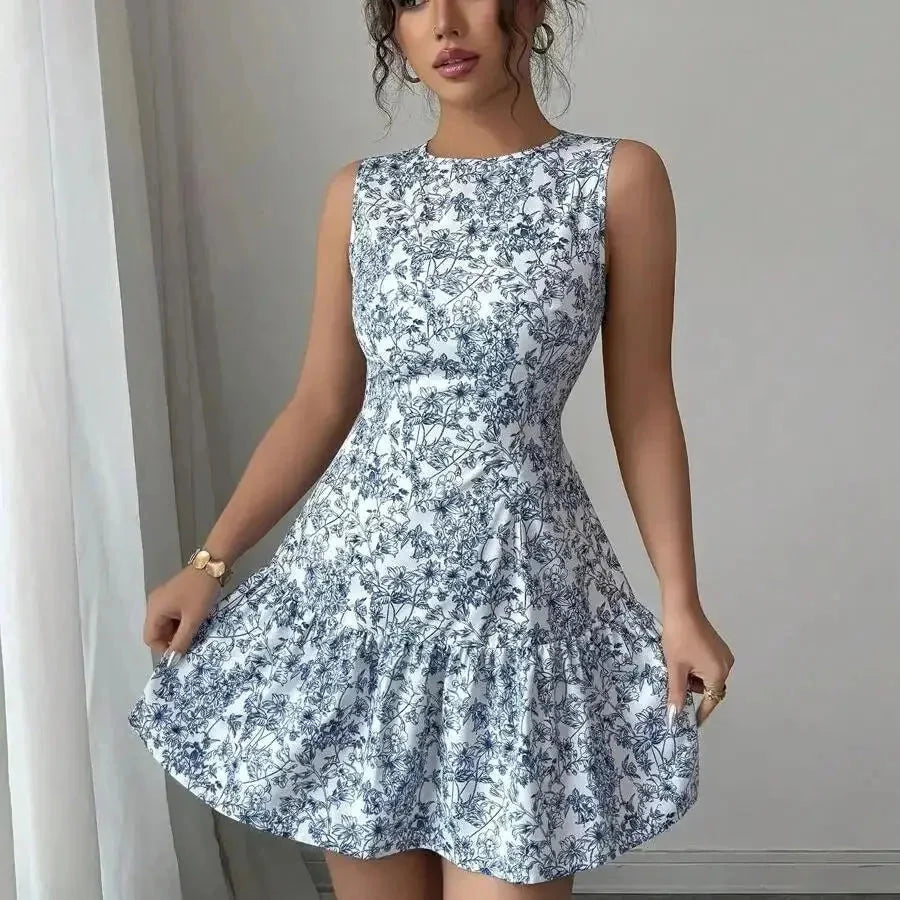 Dress Blue Flowers