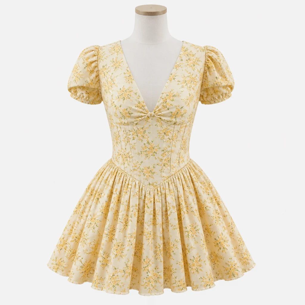 Yellow Dress With Flower