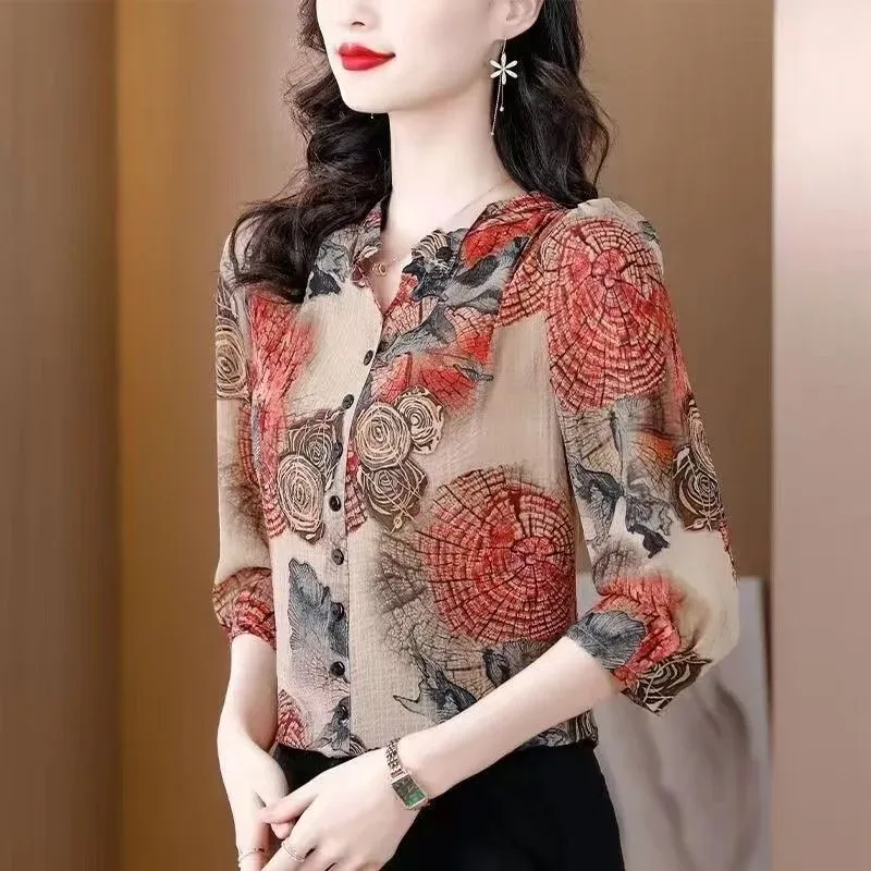 Musselin Bluse Mit Blumen 1
