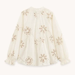 Bluse Mit Gestickten Blumen 1