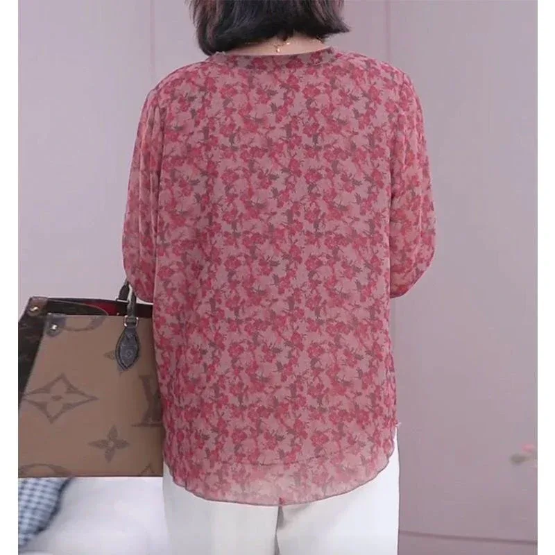 Bluse Blumen Rot 2