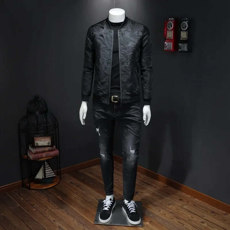 Flower Bomber Jacket Mens 4