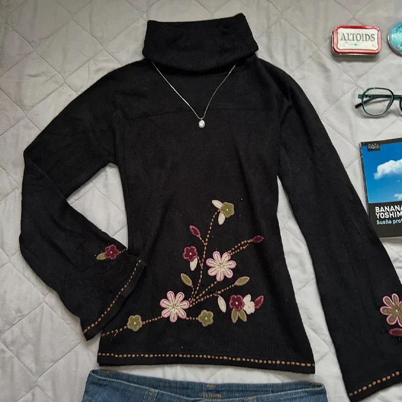 Blumen Pullover Damen 1