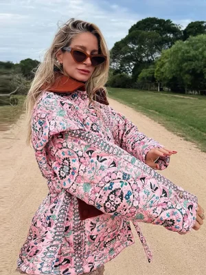 Quilted Jacket Flowers 1
