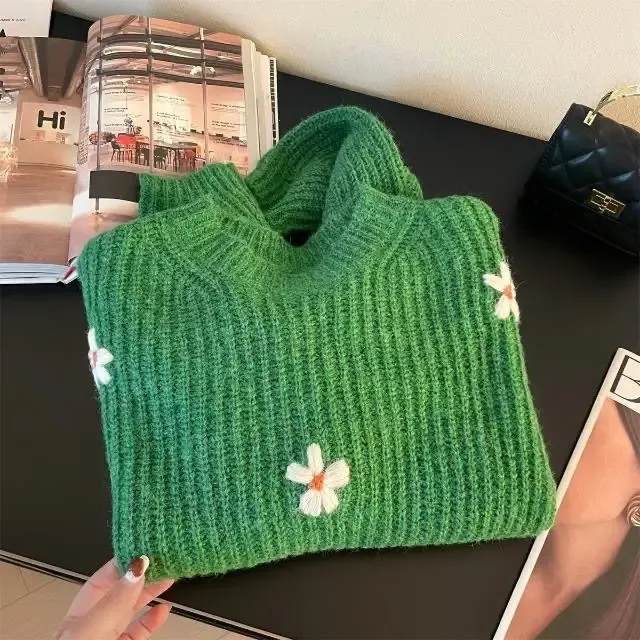 Pullover Mit Blumen Applikation 3