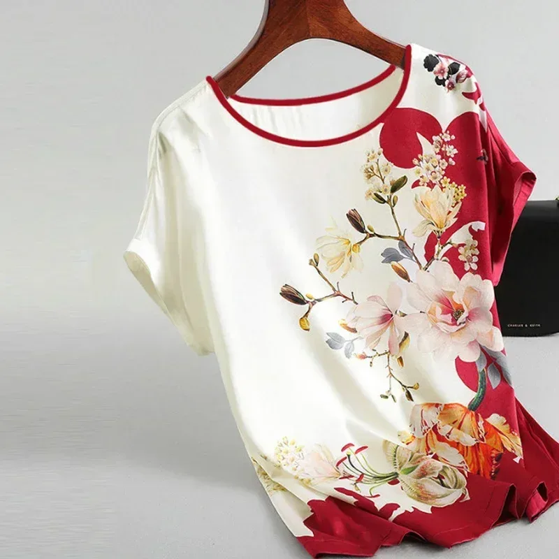 Bluse Seide Blumen 2