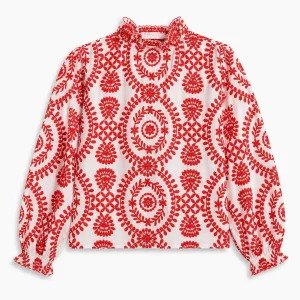Bluse Mit Roten Blumen 1