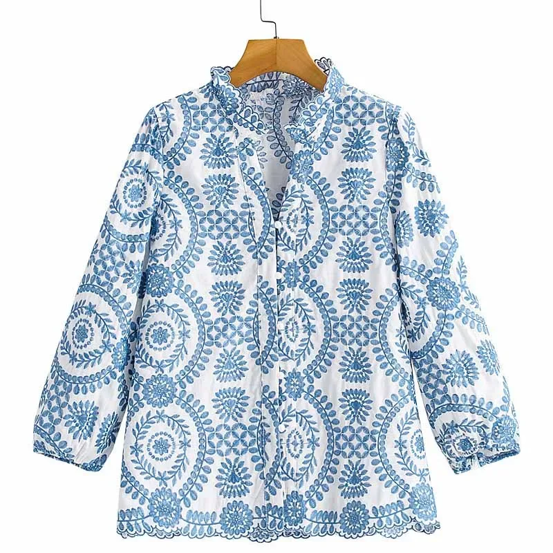 Bluse Mit Roten Blumen 3