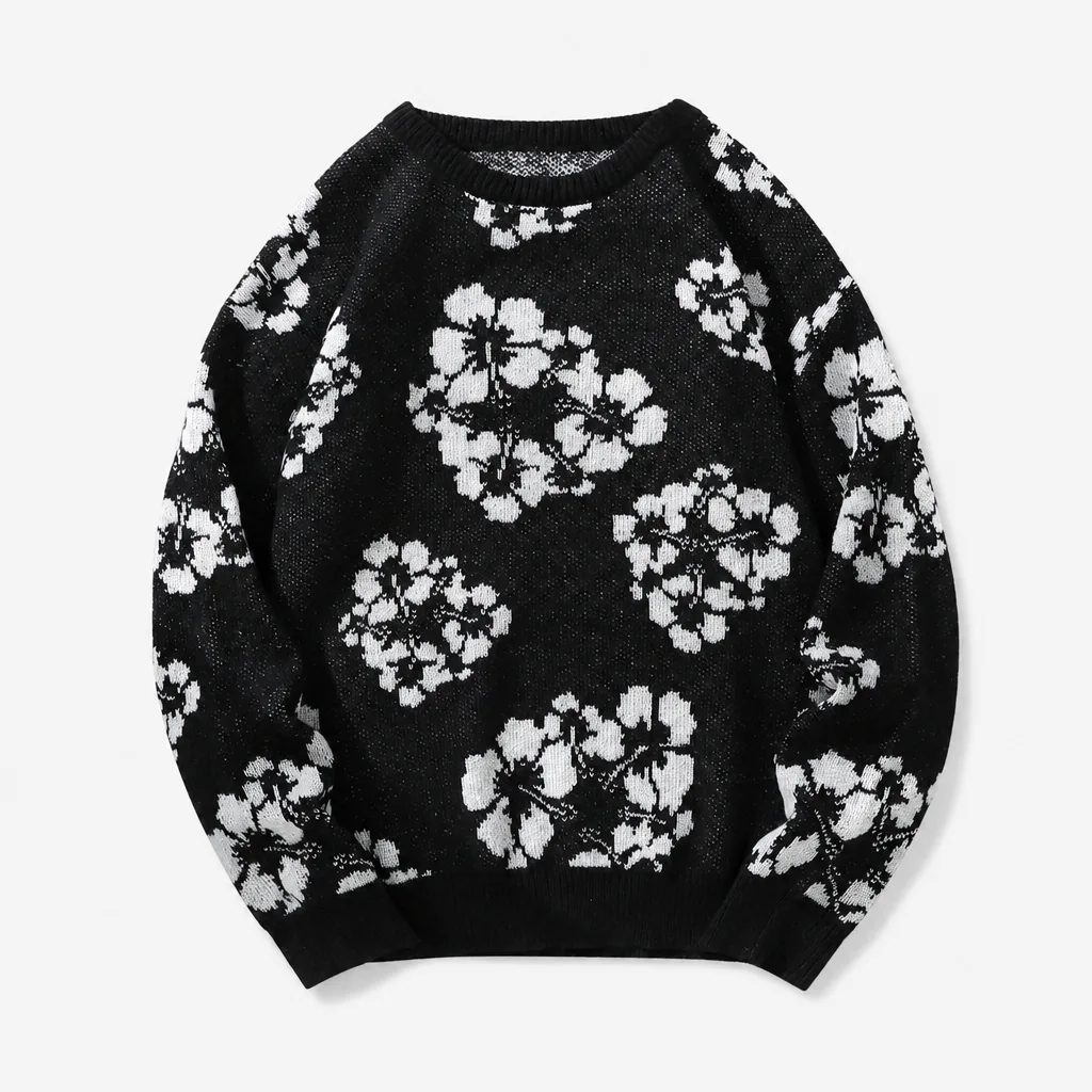 Blumen Pullover Herren 1