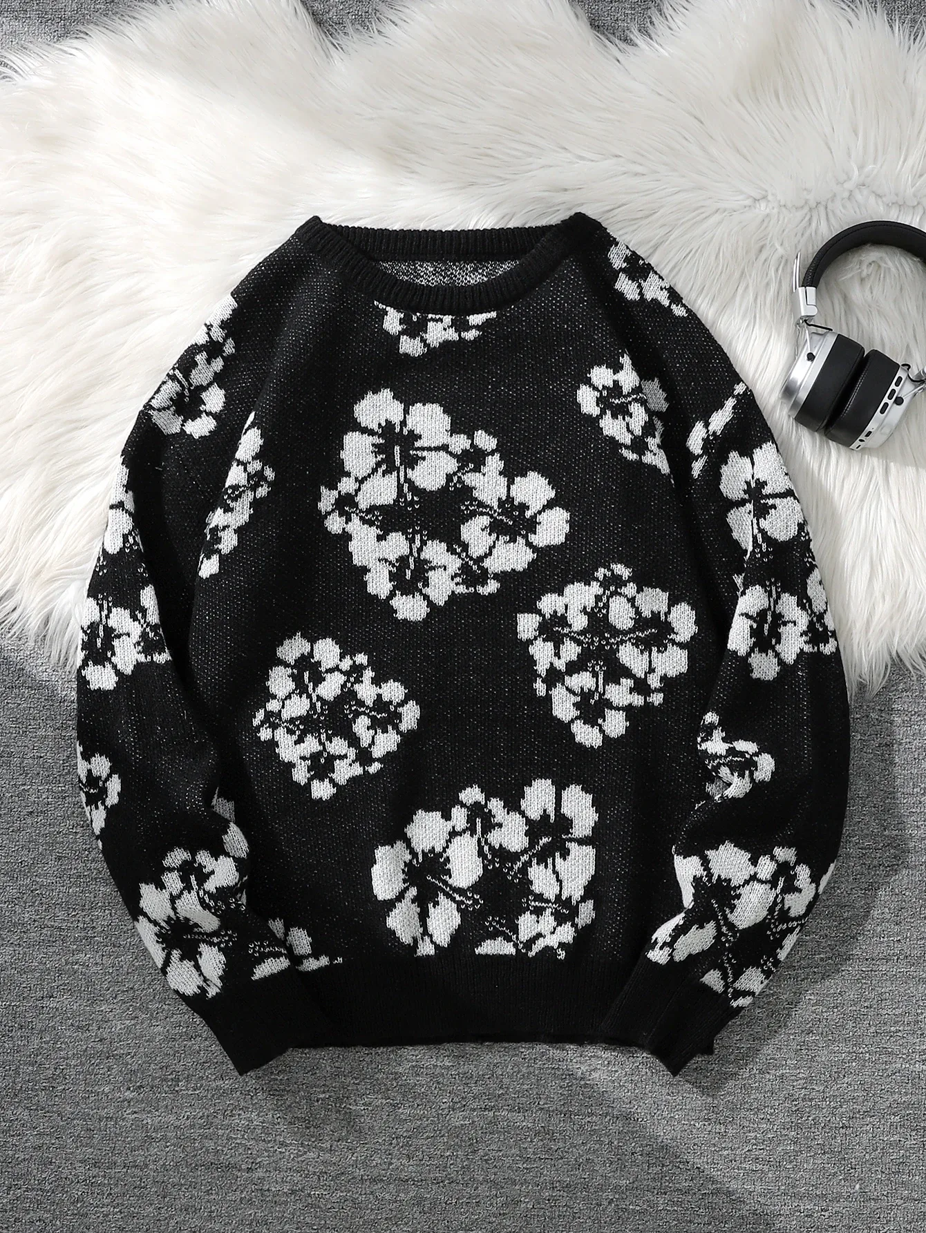 Blumen Pullover Herren 2