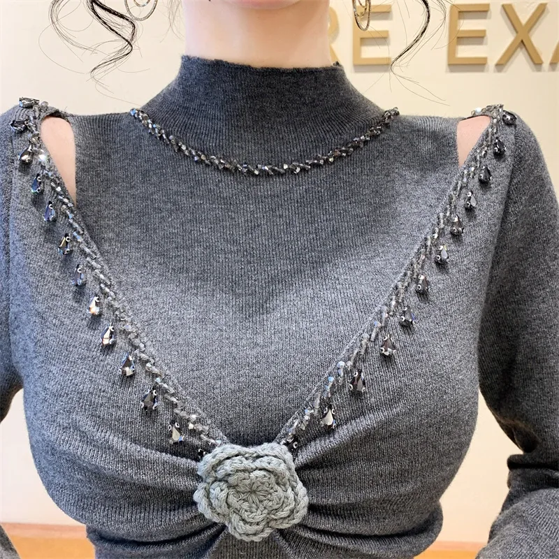 Crochet Sweater With Flowers 2
