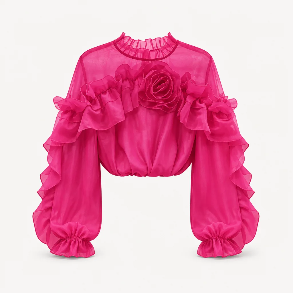 Bluse Pink Blumen 1