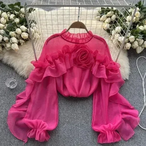 Bluse Pink Blumen 4