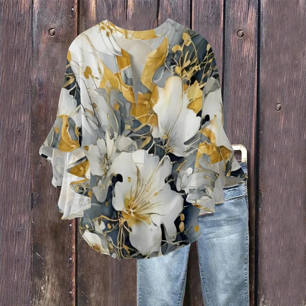 Weiße Bluse Mit Bunten Blumen 2