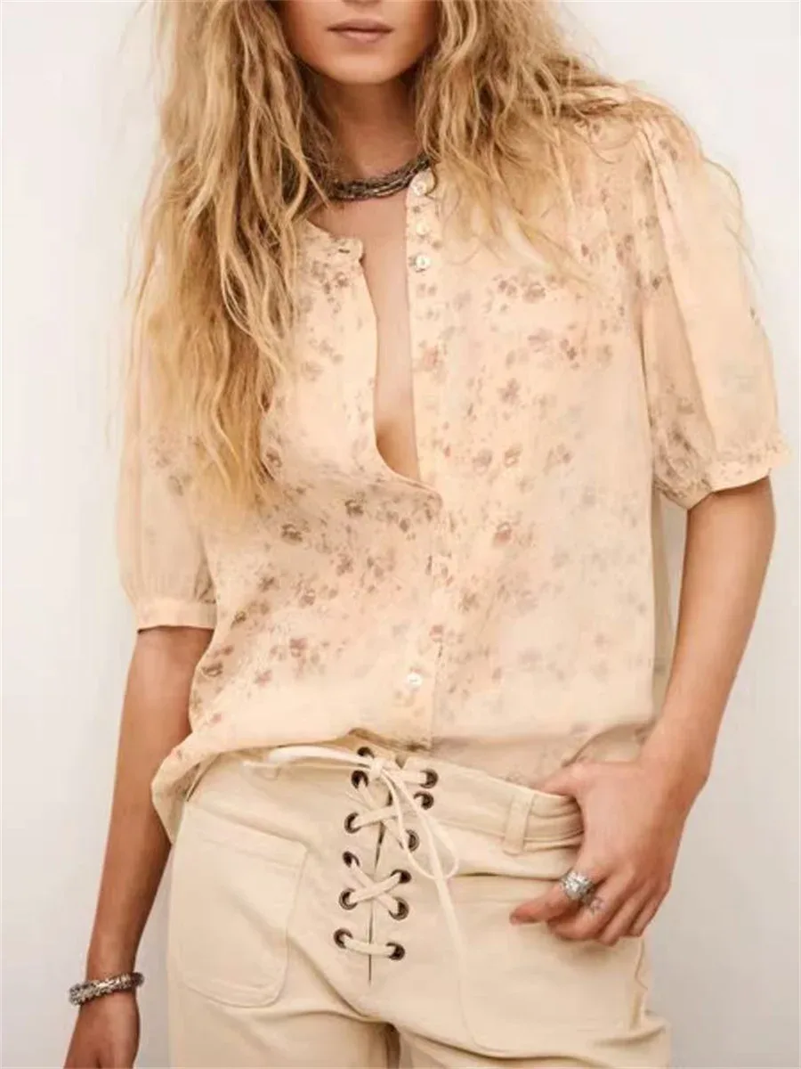 Florale Blusen Viskose 2