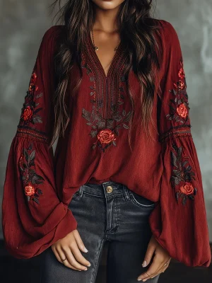 Pullover Blumen Ärmel 1