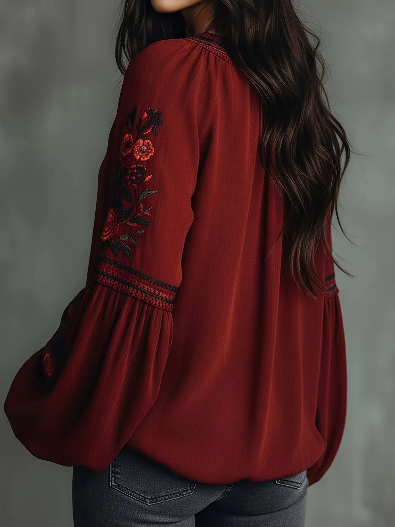Pullover Blumen Ärmel 2