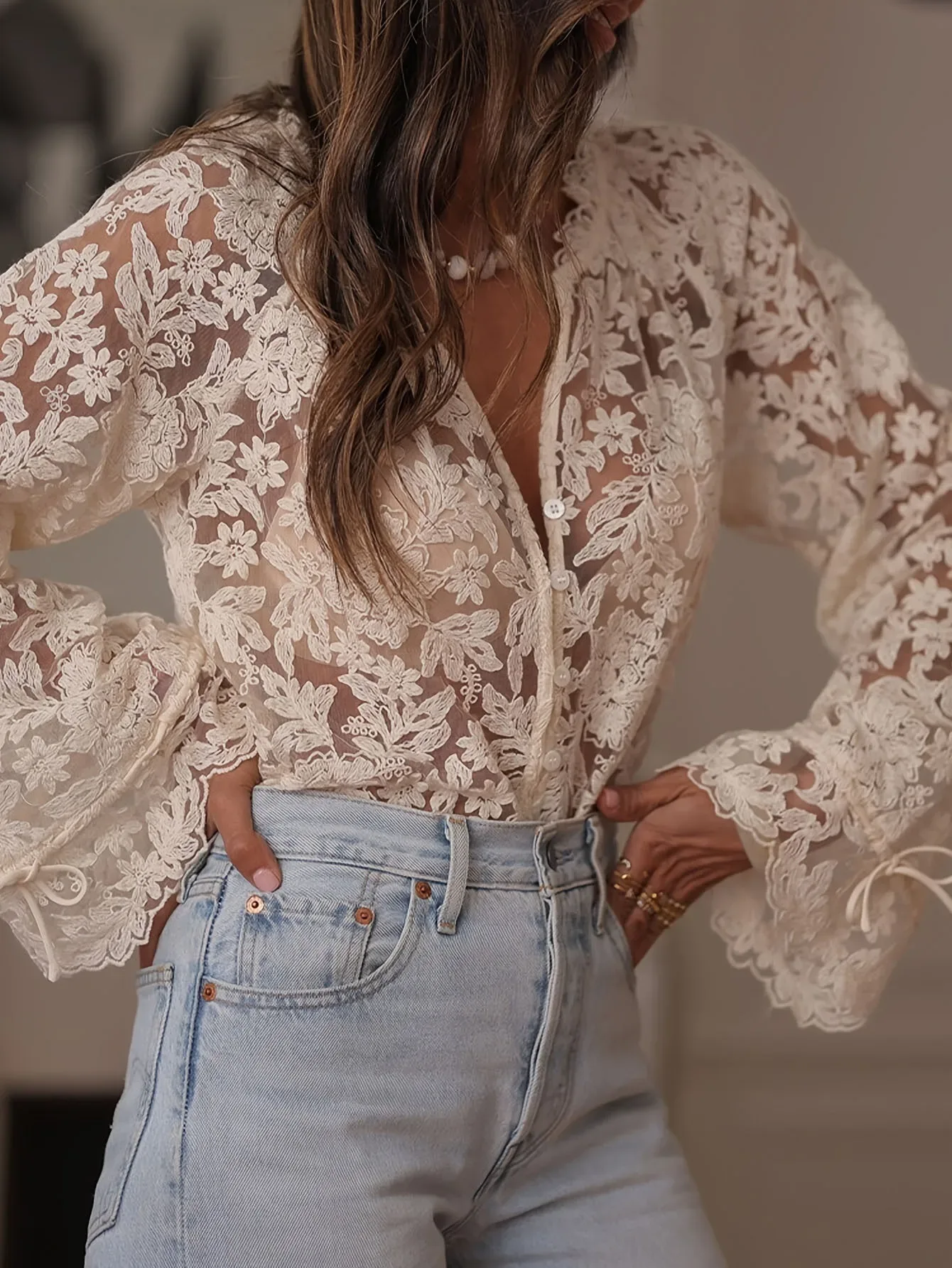 Floral Lace Blouse 3
