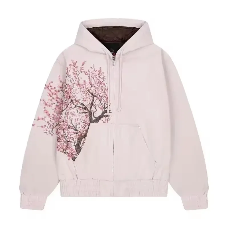 Denim Hoodie Flowers 2