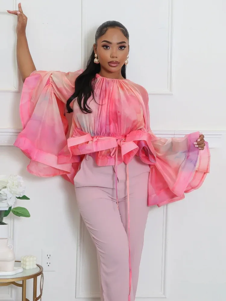 Bluse Rosa Mit Blumenmuster 2