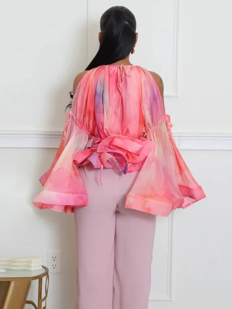 Bluse Rosa Mit Blumenmuster 5