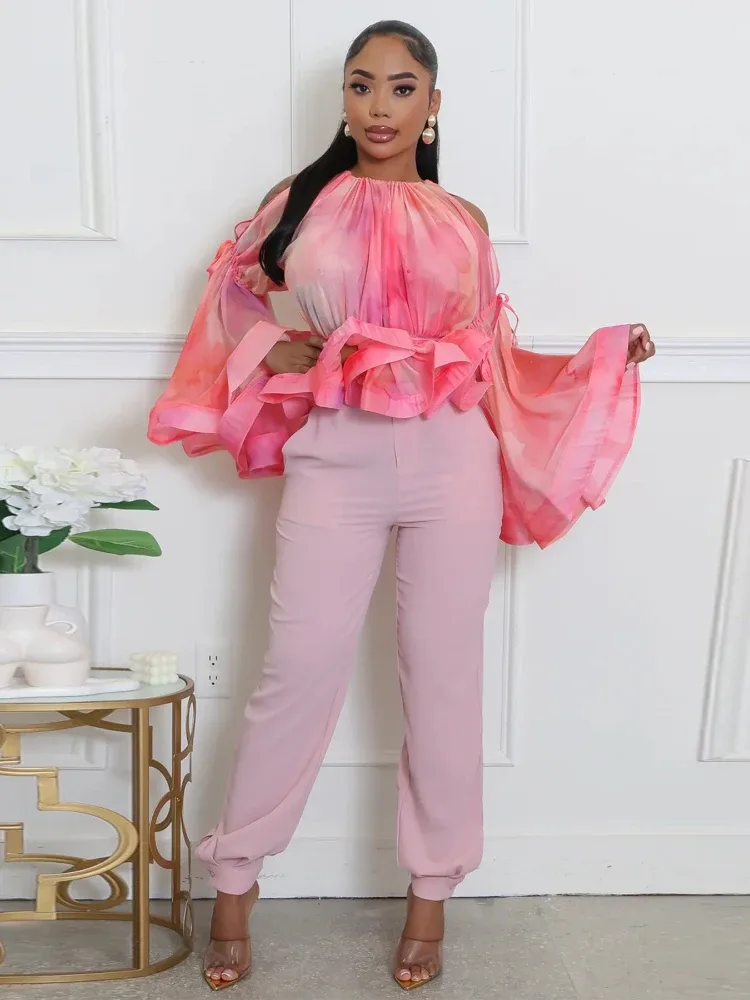 Bluse Rosa Mit Blumenmuster 6