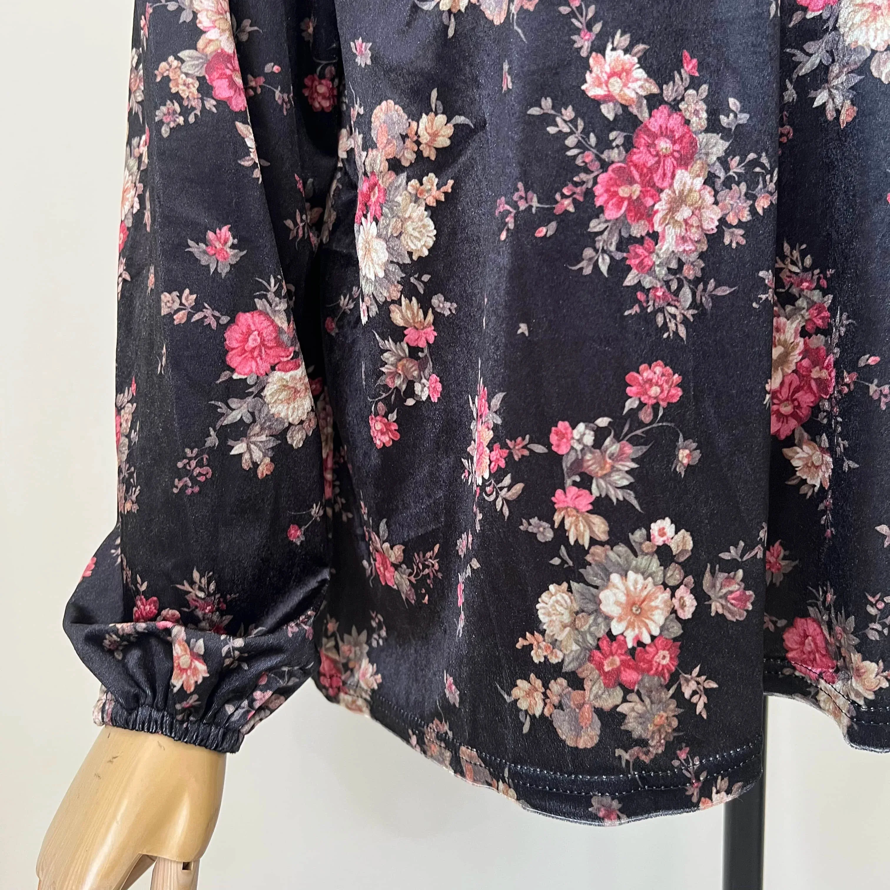 Velvet Floral Blouse 4