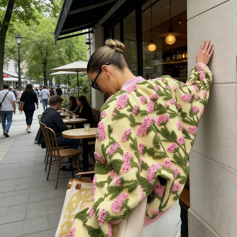 Fleece Jacket Floral 1