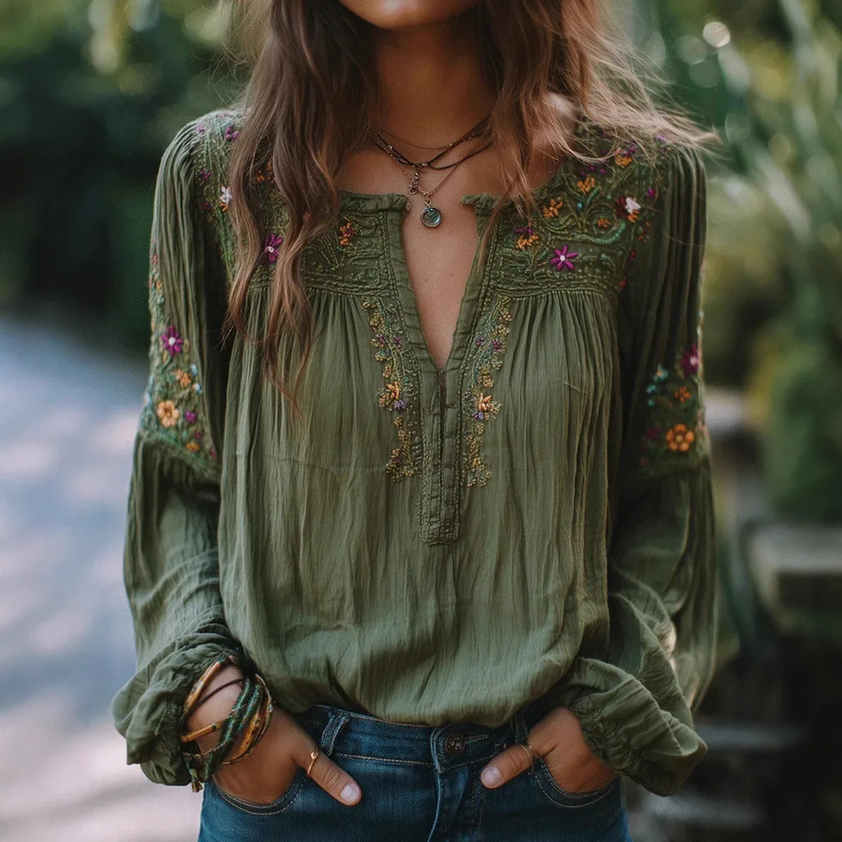 Bluse Große Blumen 1