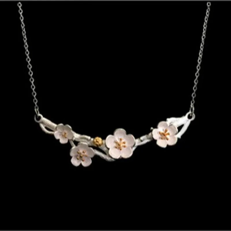 Blumenkette Silber 4