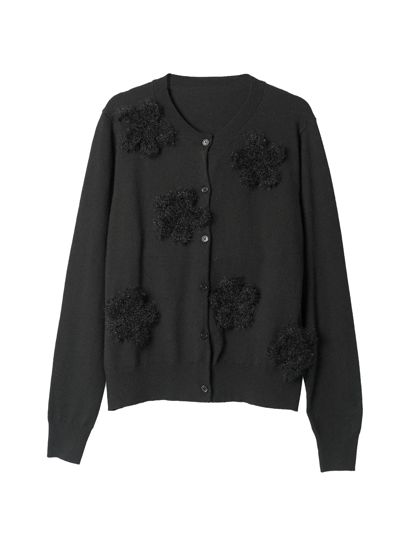 Schwarzer Pullover Mit Blumen 2