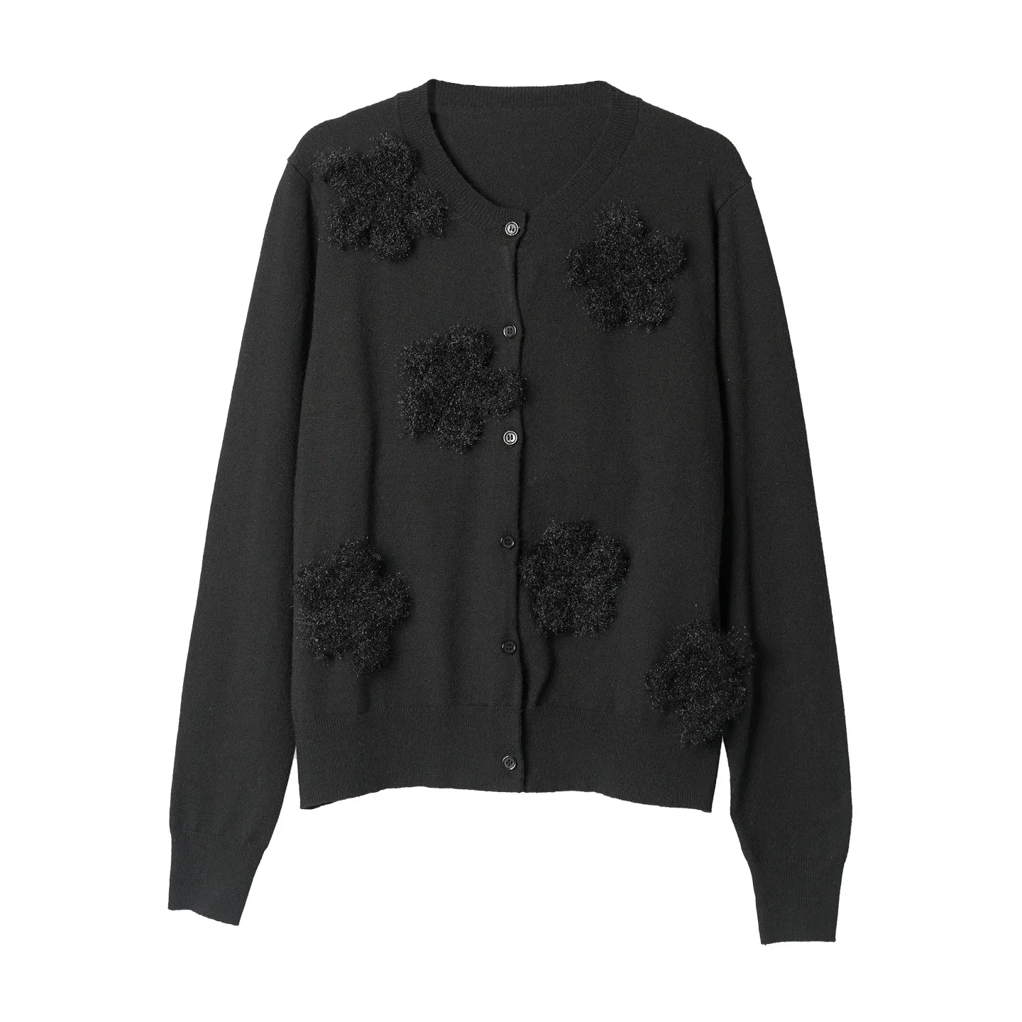Schwarzer Pullover Mit Blumen 3