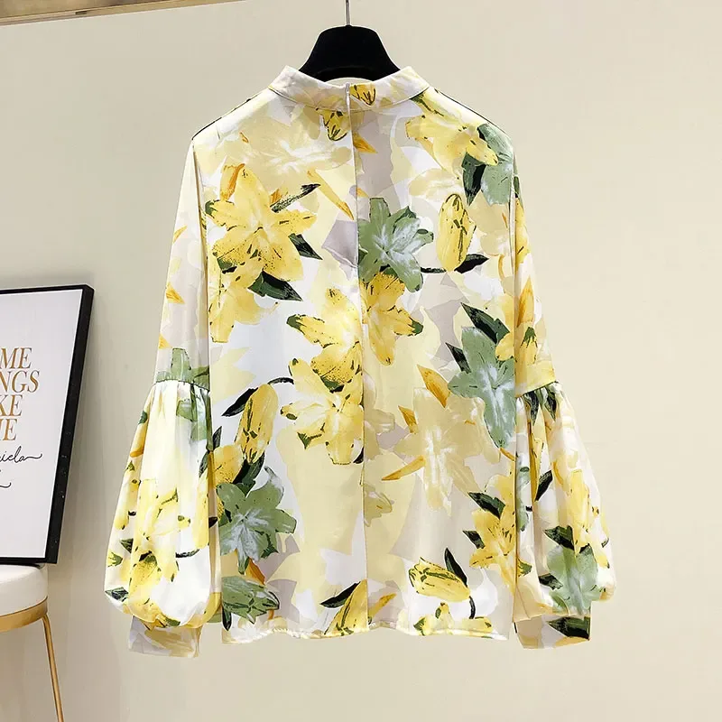 Bluse Gelb Blumen 2