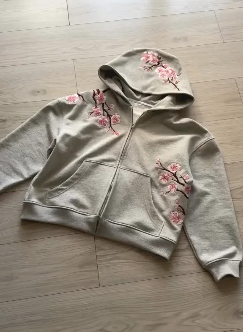 Embroidered Flower Hoodie 2