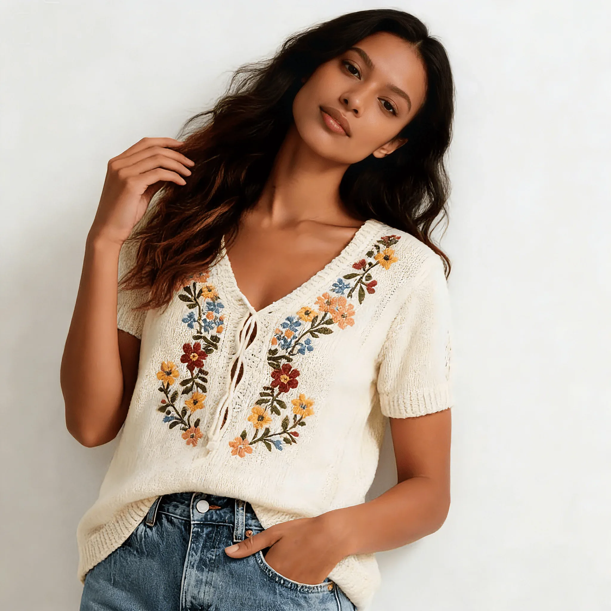 Flower Print Sweater 2