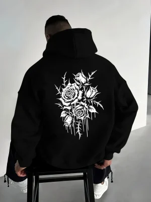 Thrasher Hoodie Pink Roses 1
