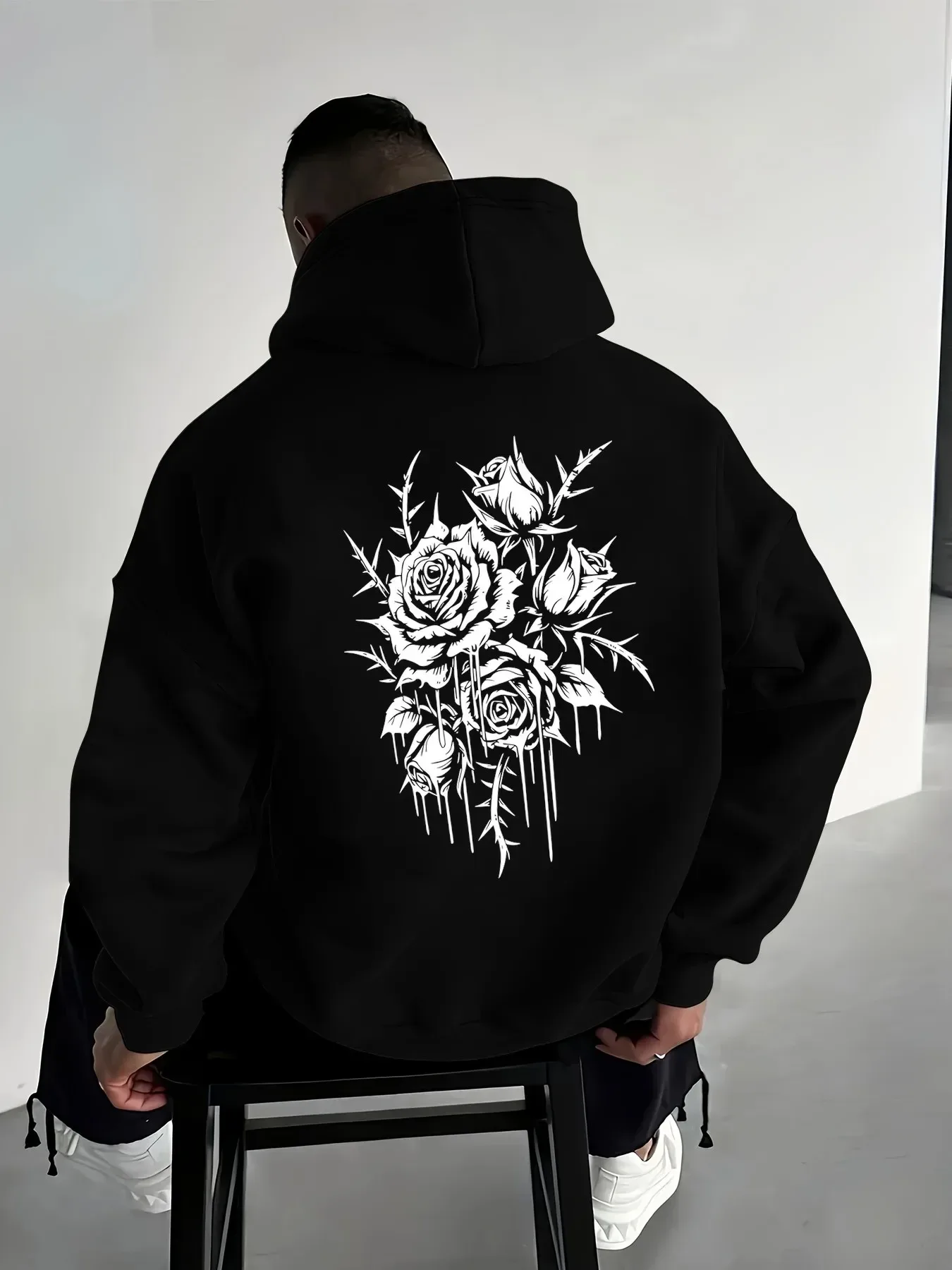 Thrasher Hoodie Pink Roses 1