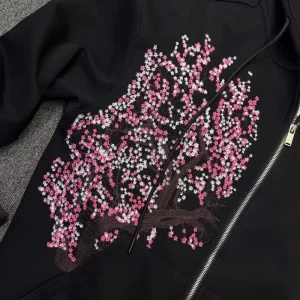 Black Hoodie With A Rose 1