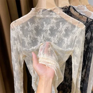 Bluse Transparent Blumen 1