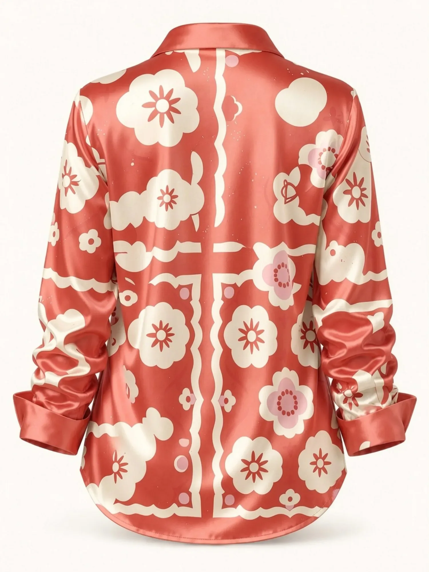 Rote Bluse Mit Blumenmuster 3