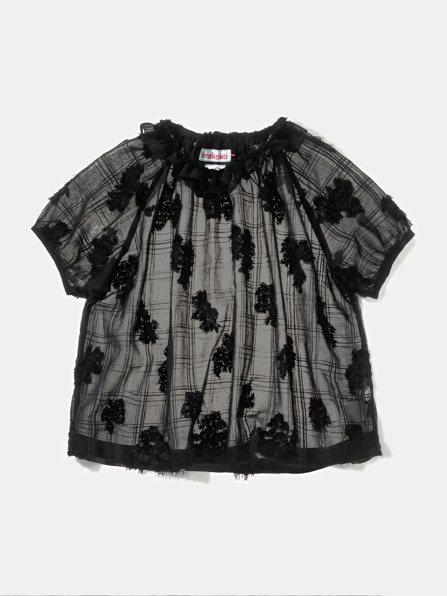 Schwarze Bluse Mit Blumenmuster 2