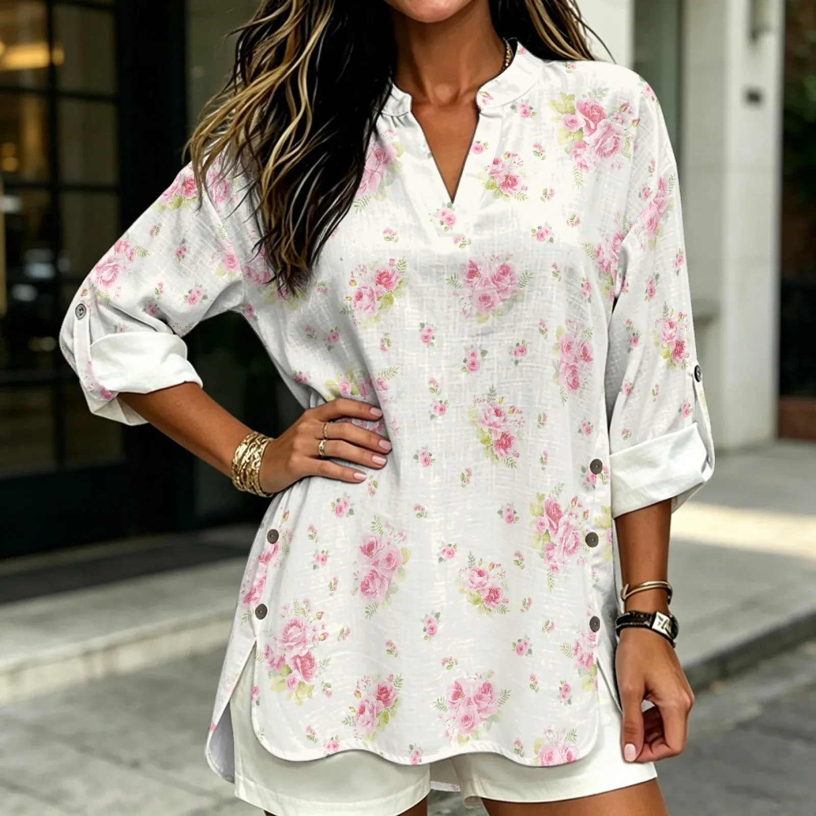 Chelsea Rose Bluse Leinen 1