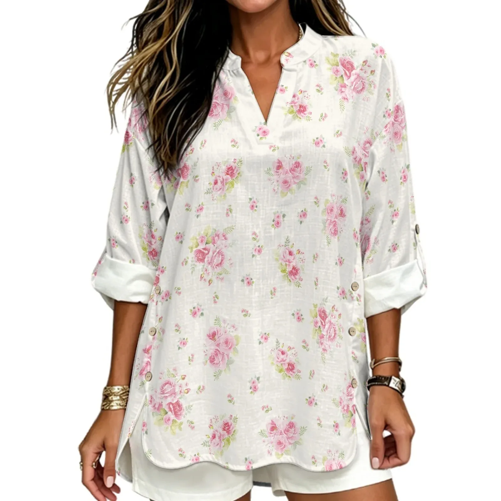Chelsea Rose Bluse Leinen 2